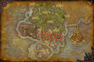 Map of Where to farm Shal'dorei Slik in Azsuna