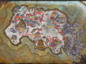 Map of Where to farm Frostweed in Frostfire Ridge